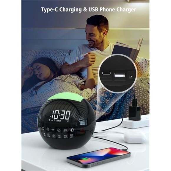 White Noise Machine with 42 Non Looping Natural Sleeping Sounds for Baby Adults - Picture 5 of 6